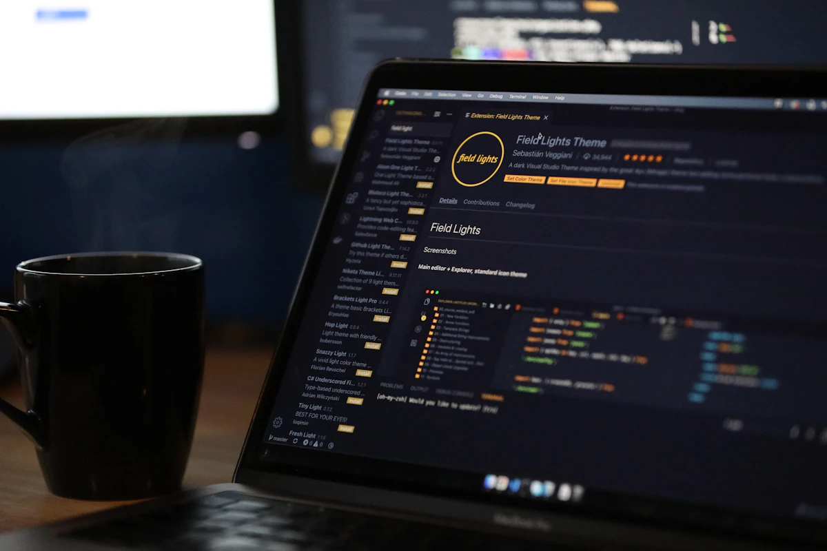 Software systems and integrations being monitored on a laptop